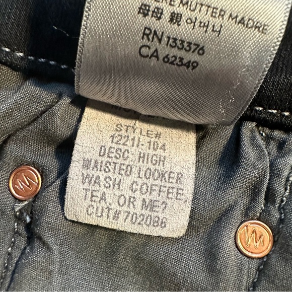 NWOT MOTHER Denim ‘High Waisted Looker’ Skinny Jeans in “Coffee, Tea or Me?” 25 - Picture 14 of 16